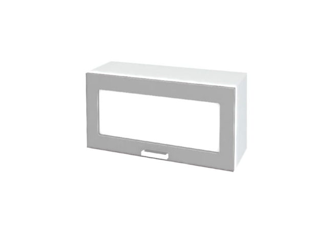 Алина ШВГС 800 шкаф верхний горизонтальный высокий со стеклом