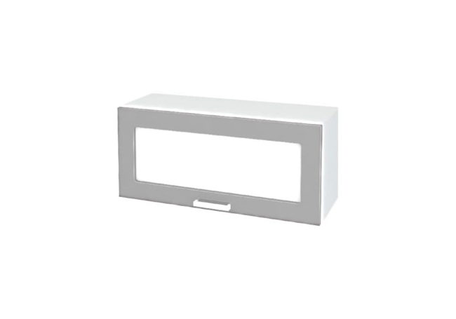 Алина ШВГС 800 шкаф верхний горизонтальный со стеклом